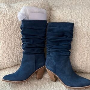 Jeffrey Campbell Audie Heeled Slouch Suede Boot - Gently Worn - Size 8.5